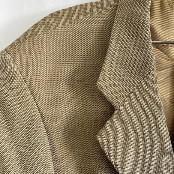 Kenzo Men Blazer Tan Made  in France 100% Wool Designer Size 54 - Picture 5 of 12